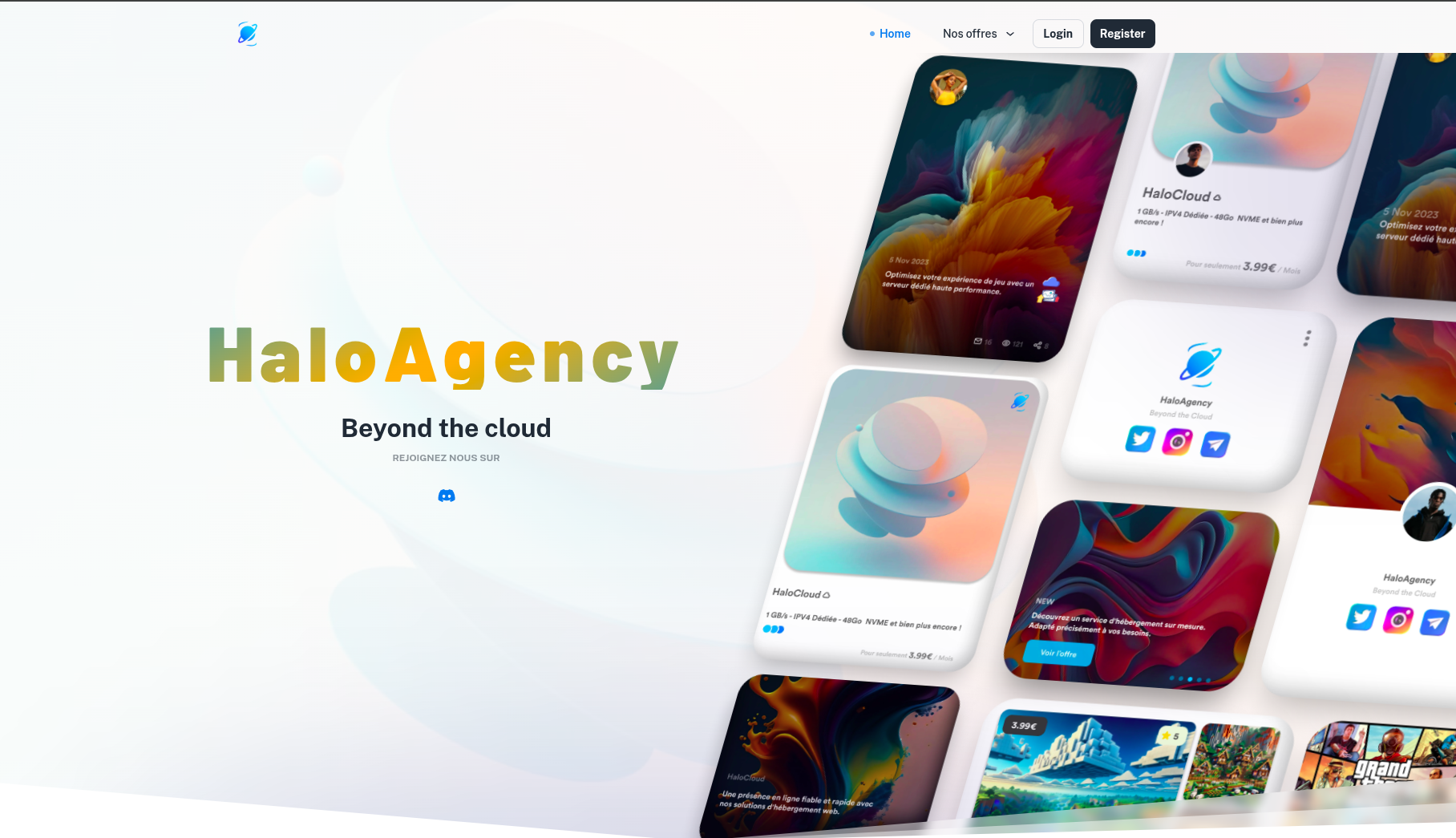 Aperçu du site Halo Agency